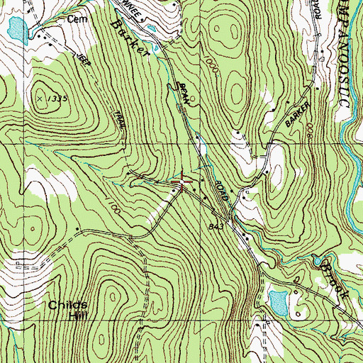 Topographic Map of Swaney Bean School, VT