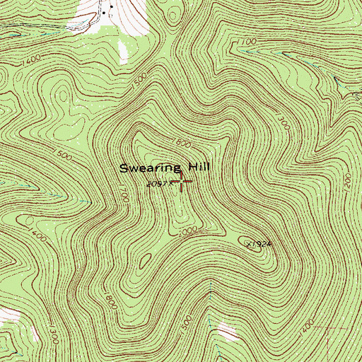 Topographic Map of Swearing Hill, VT
