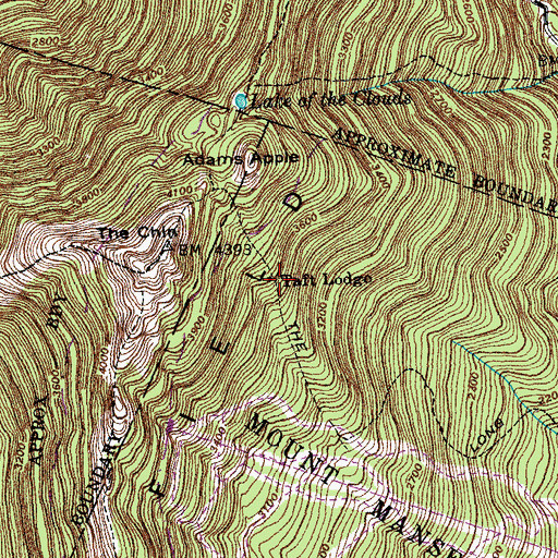 Topographic Map of Taft Lodge, VT