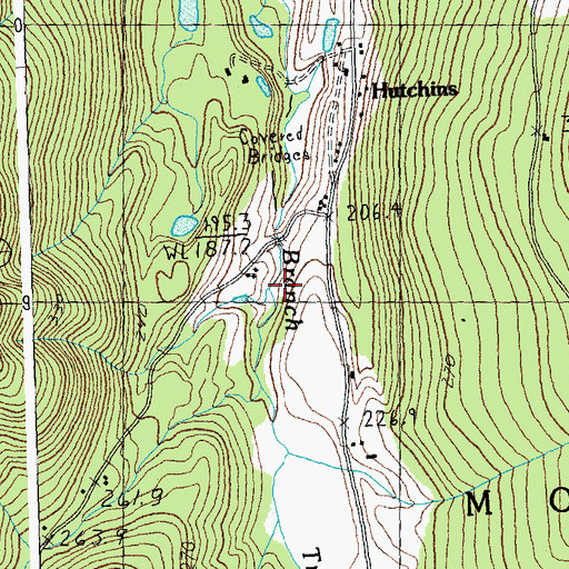 Topographic Map of Tamarack Brook, VT