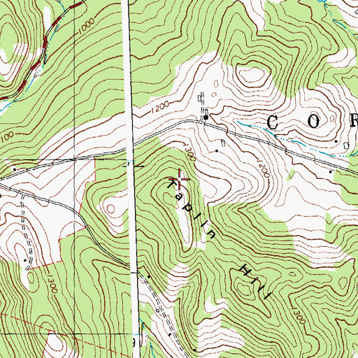 Topographic Map of Taplin Hill, VT