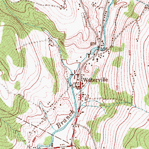 Topographic Map of Taylor Brook, VT