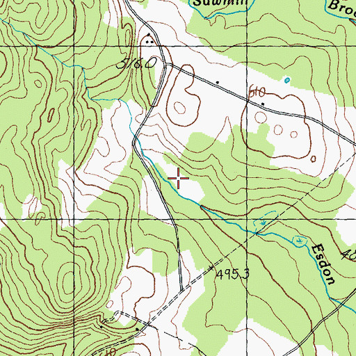 Topographic Map of Taylor Swamp, VT