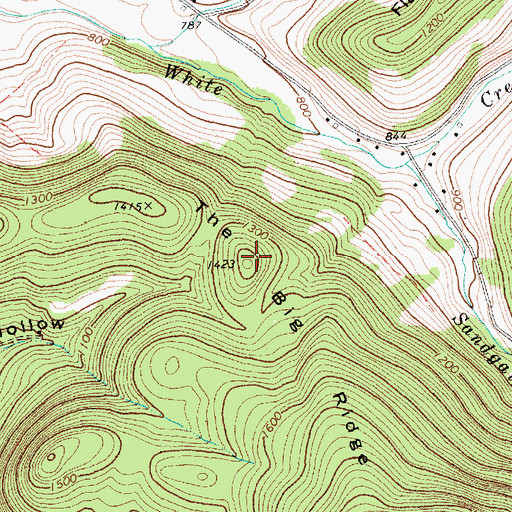 Topographic Map of The Big Ridge, VT