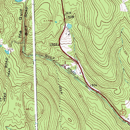 Topographic Map of The Gulf, VT