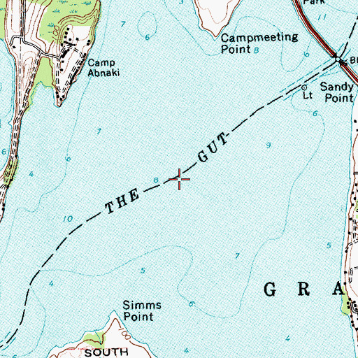 Topographic Map of The Gut, VT