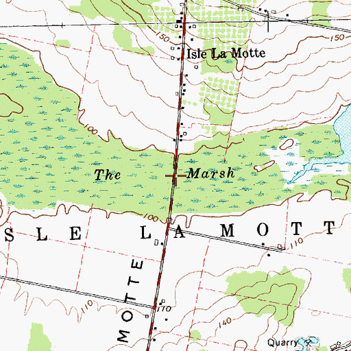 Topographic Map of The Marsh, VT