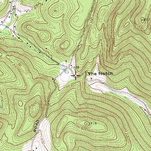 Topographic Map of The Notch, VT