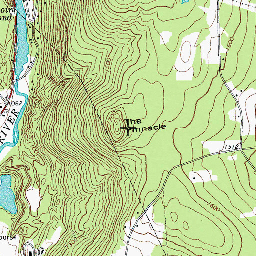 Topographic Map of The Pinnacle, VT