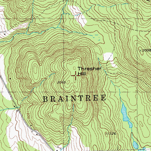 Topographic Map of Thresher Hill, VT