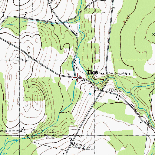 Topographic Map of Tice, VT