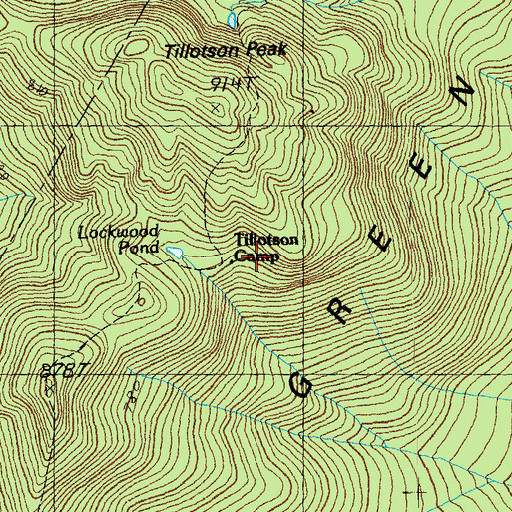 Topographic Map of Tillotson Camp, VT