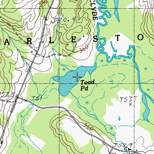 Topographic Map of Toad Pond, VT
