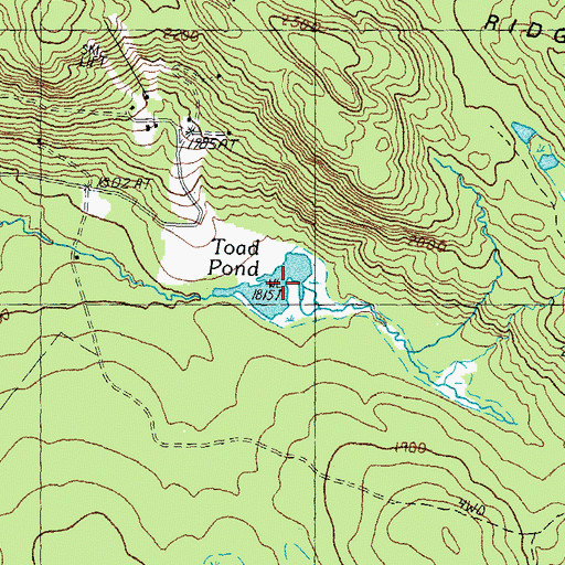 Topographic Map of Toad Pond, VT