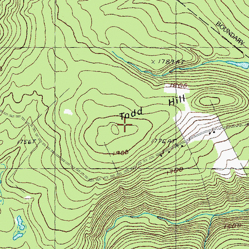 Topographic Map of Todd Hill, VT