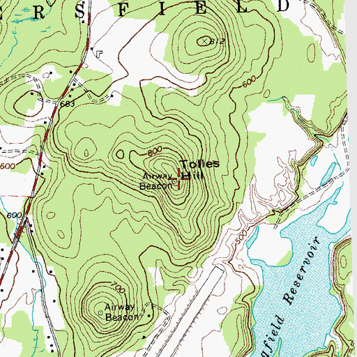 Topographic Map of Tolles Hill, VT