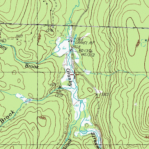 Topographic Map of Tolman Brook, VT