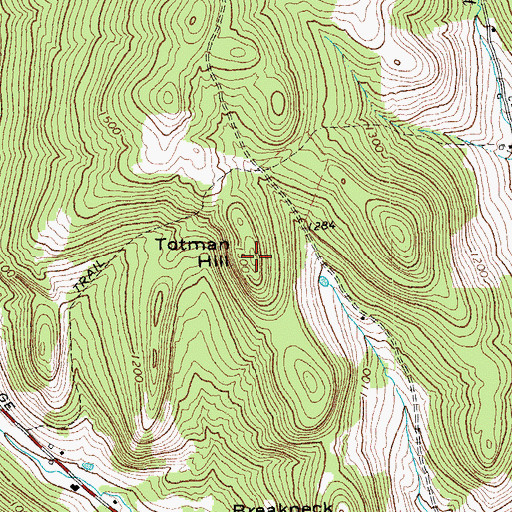 Topographic Map of Totman Hill, VT
