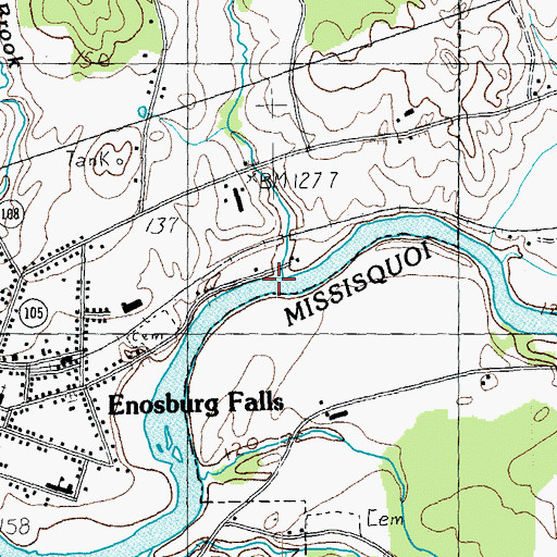 Topographic Map of Trout Brook, VT