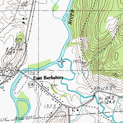 Topographic Map of Trout River, VT
