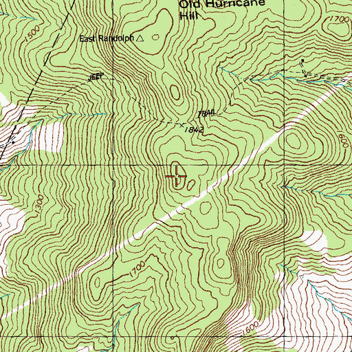 Topographic Map of Tunbridge Hill, VT