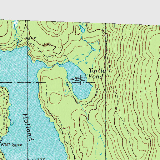 Topographic Map of Turtle Pond, VT