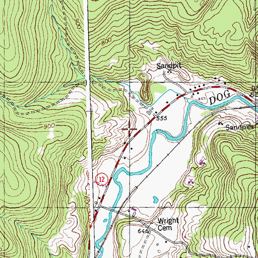 Topographic Map of Valley School, VT