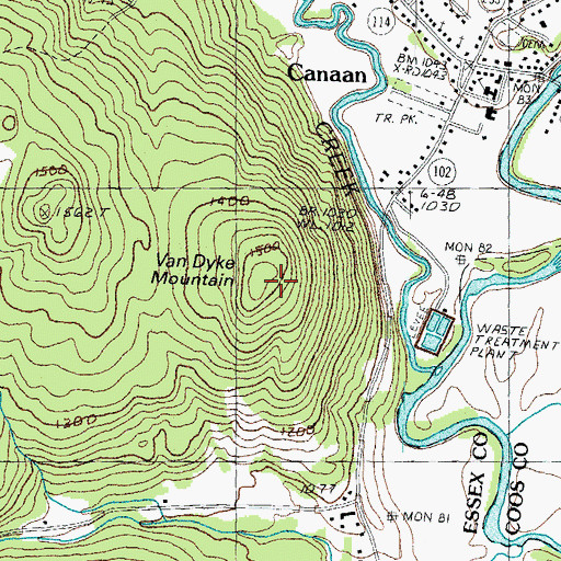 Topographic Map of Van Dyke Mountain, VT
