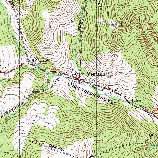 Topographic Map of Vershire, VT