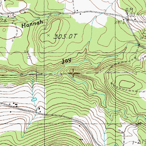 Topographic Map of Wade Brook, VT
