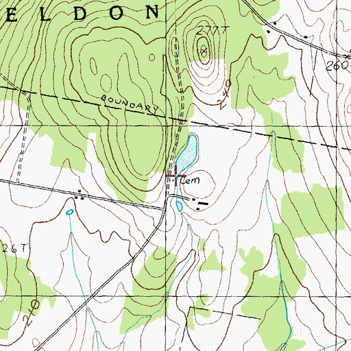 Topographic Map of Waite Cemetery, VT