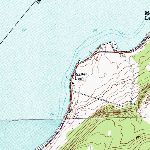 Topographic Map of Hurlbut Cemetery, VT