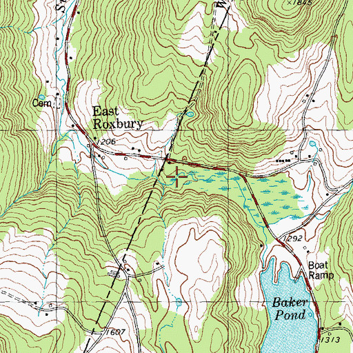 Topographic Map of Wardner Pond, VT