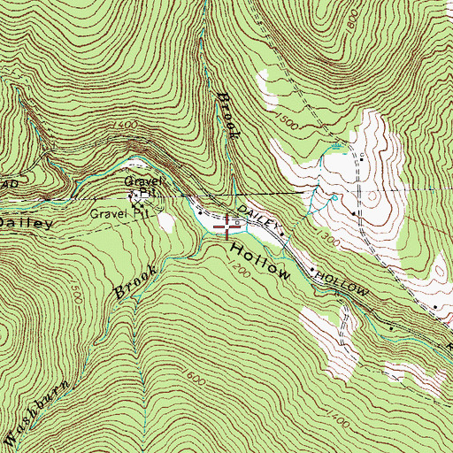 Topographic Map of Washburn Brook, VT