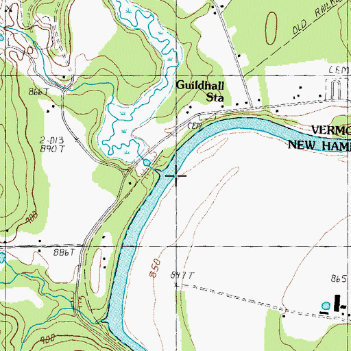 Topographic Map of Washburn Brook, VT