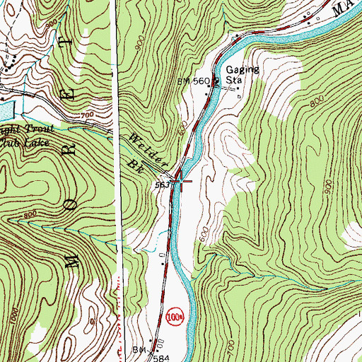 Topographic Map of Welder Brook, VT