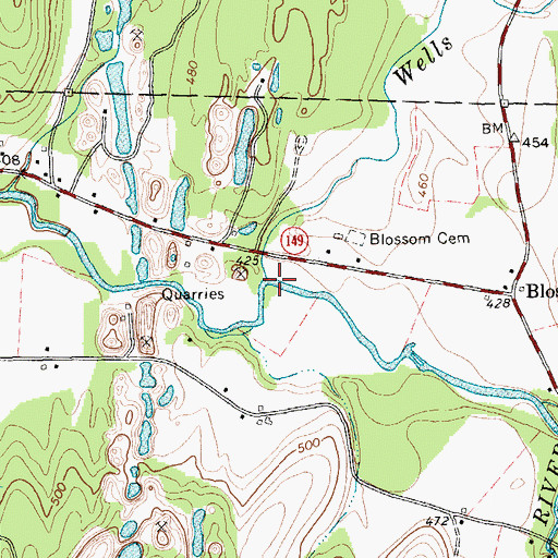 Topographic Map of Wells Brook, VT