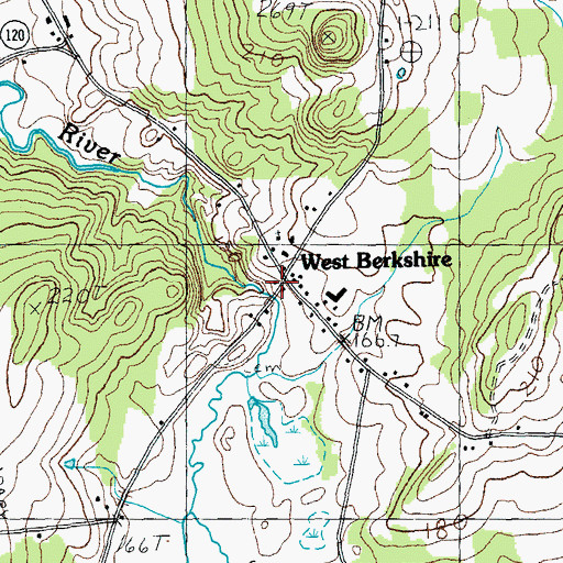 Topographic Map of West Berkshire, VT