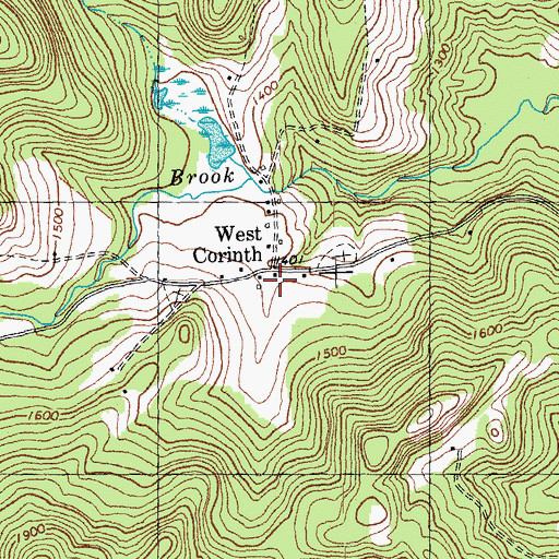 Topographic Map of West Corinth, VT