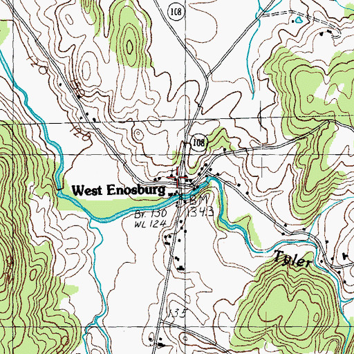 Topographic Map of West Enosburg, VT