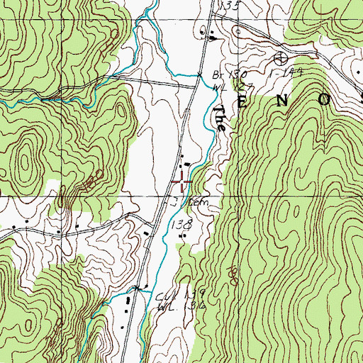 Topographic Map of West Enosburg Cemetery, VT