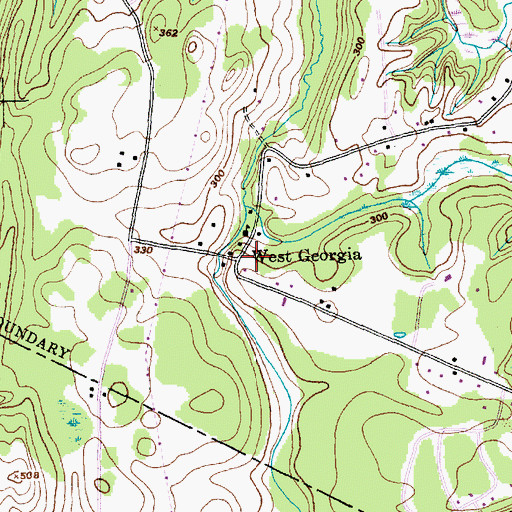 Topographic Map of West Georgia, VT
