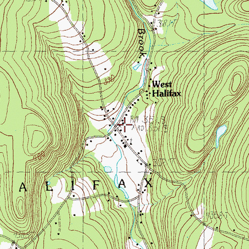 Topographic Map of West Halifax, VT