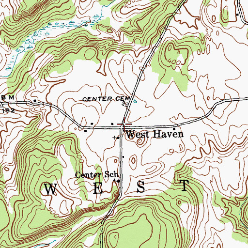 Topographic Map of West Haven, VT