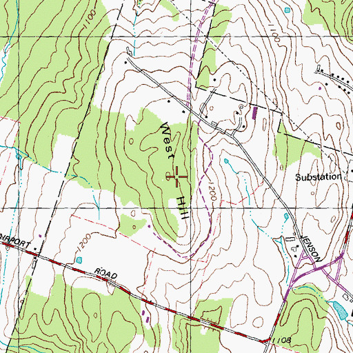 Topographic Map of West Hill, VT
