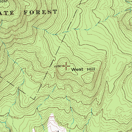 Topographic Map of West Hill, VT