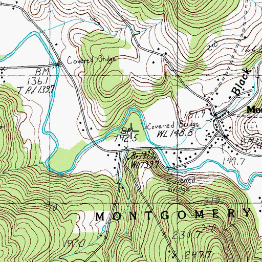 Topographic Map of West Hill Brook, VT