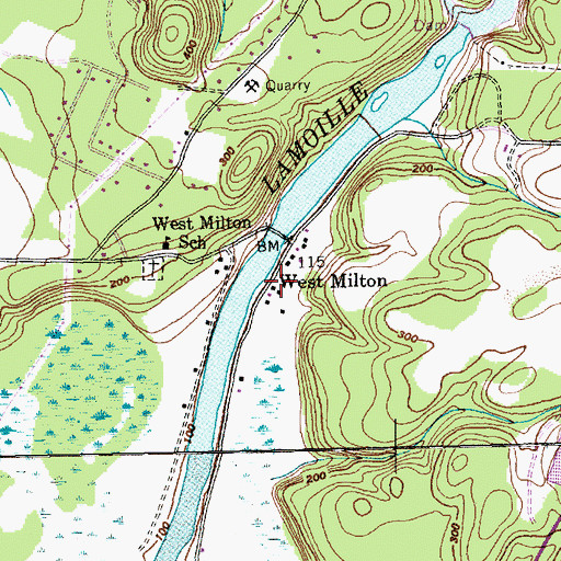 Topographic Map of West Milton, VT