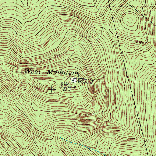 Topographic Map of West Mountain, VT
