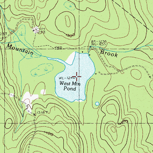 Topographic Map of West Mountain Pond, VT